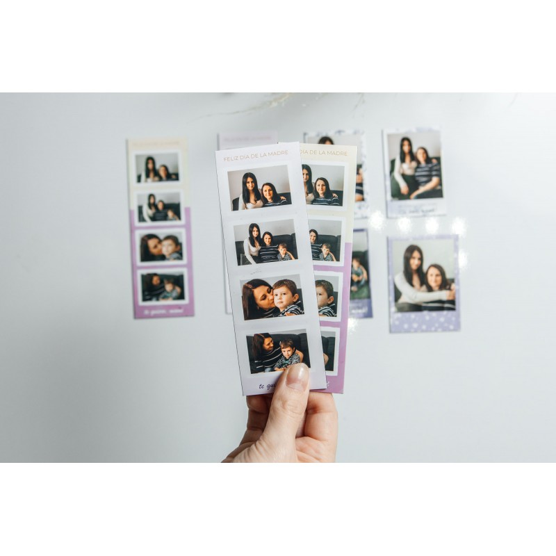 Set de 4 tiras de fotomaton magnéticas 